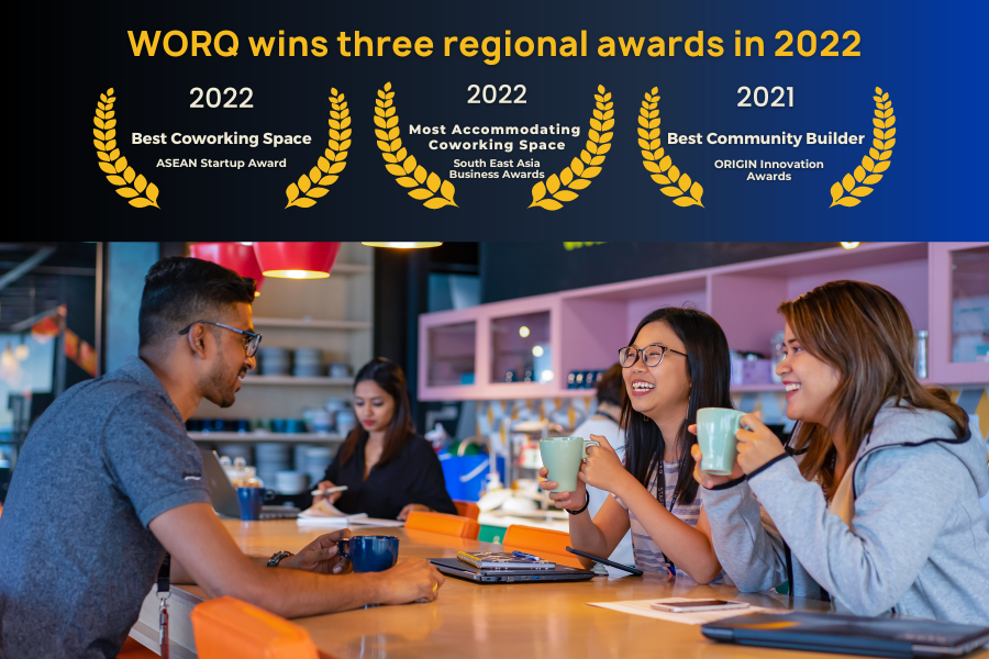 Leading Malaysian coworking brand WORQ wins three regional awards in 2022