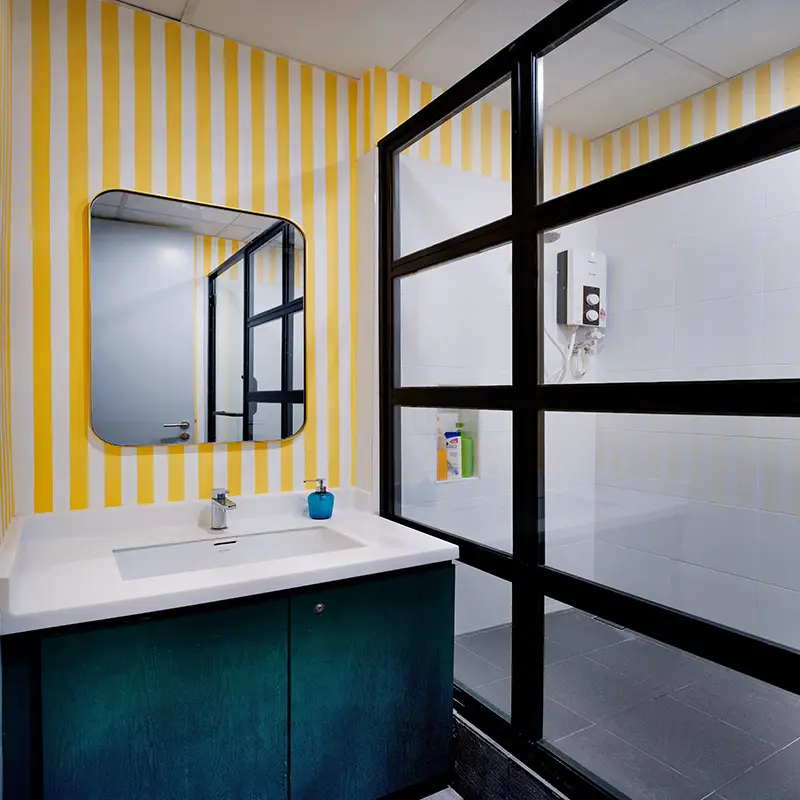 Shower facilities at selected WORQ outlets