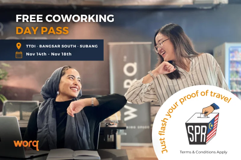 WORQ is offering Malaysian voters returning home, free coworking passes