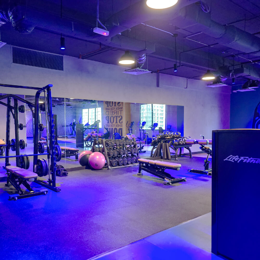 On-site gym and shower facilities at WORQ