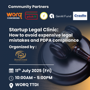 Startup/MSME Legal Clinic - How to avoid expensive legal mistakes and PDPA compliance