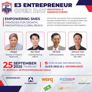 E3 Entrepreneur Open Day (September) - Empowering SMEs: Strategies for Growth, Innovation & Global Reach