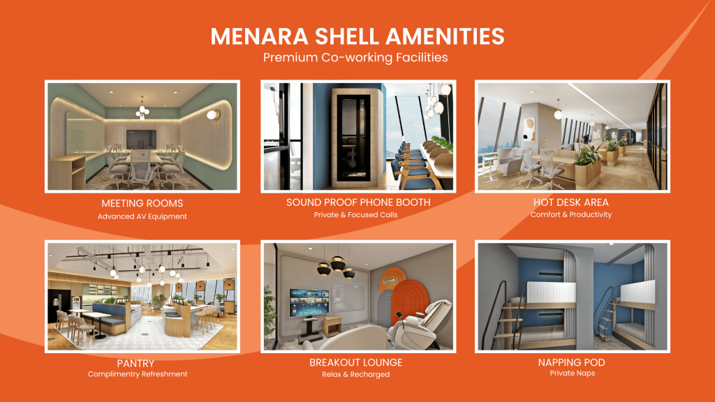 Coworking Space amenities at Menara Shell in KL Sentral