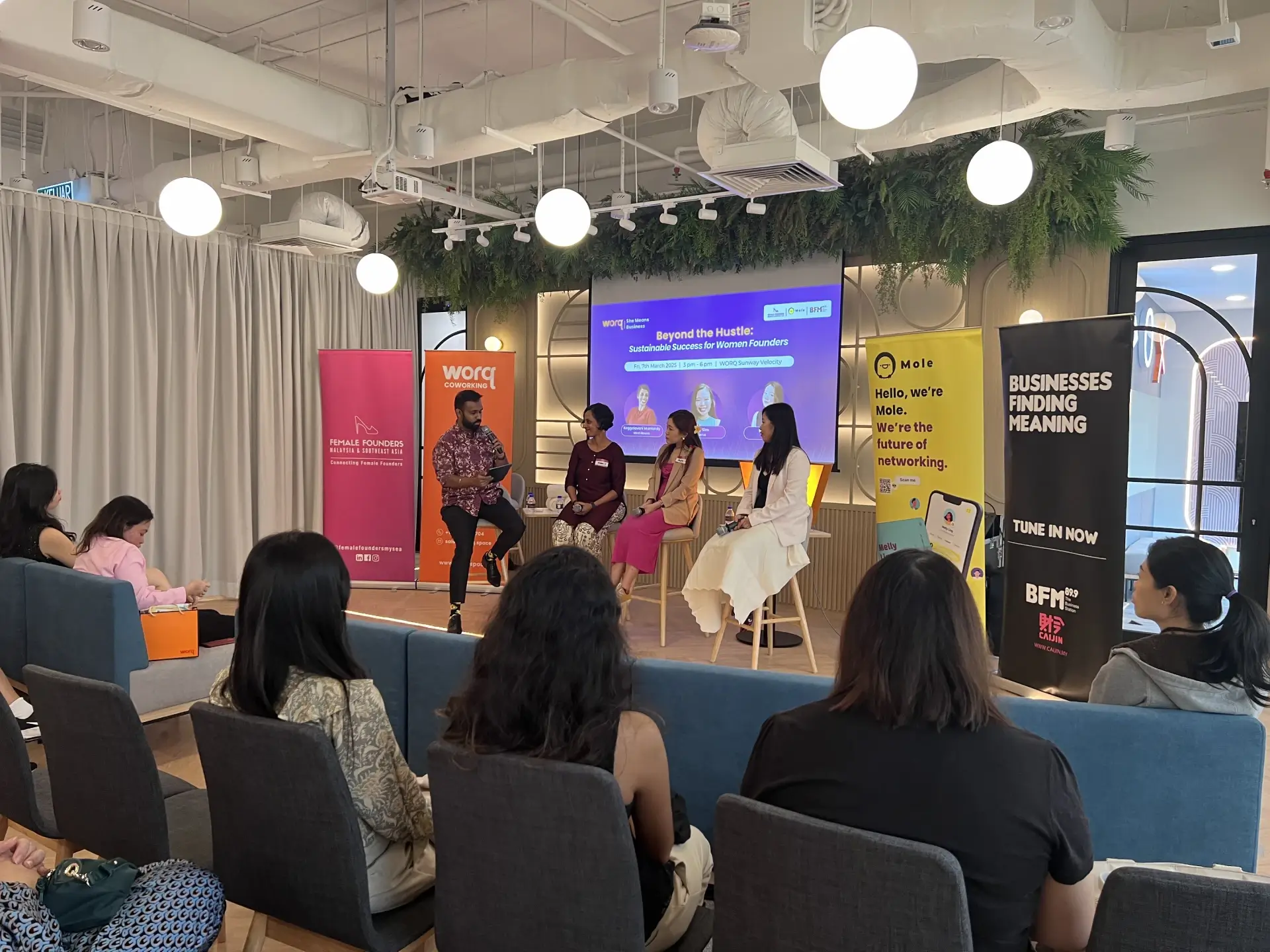 She means business event