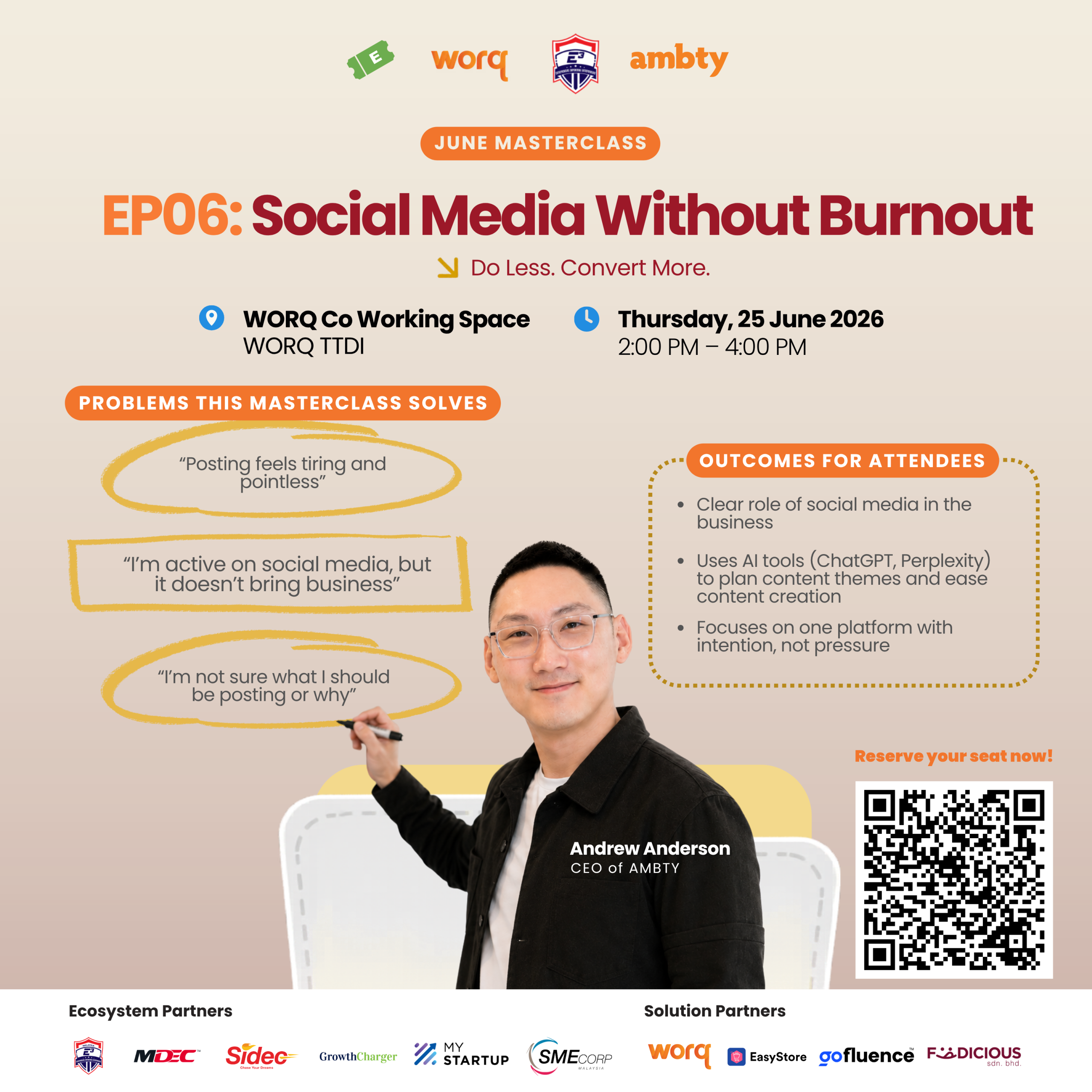 Marketing Masterclass: Social Media Without Burnout
