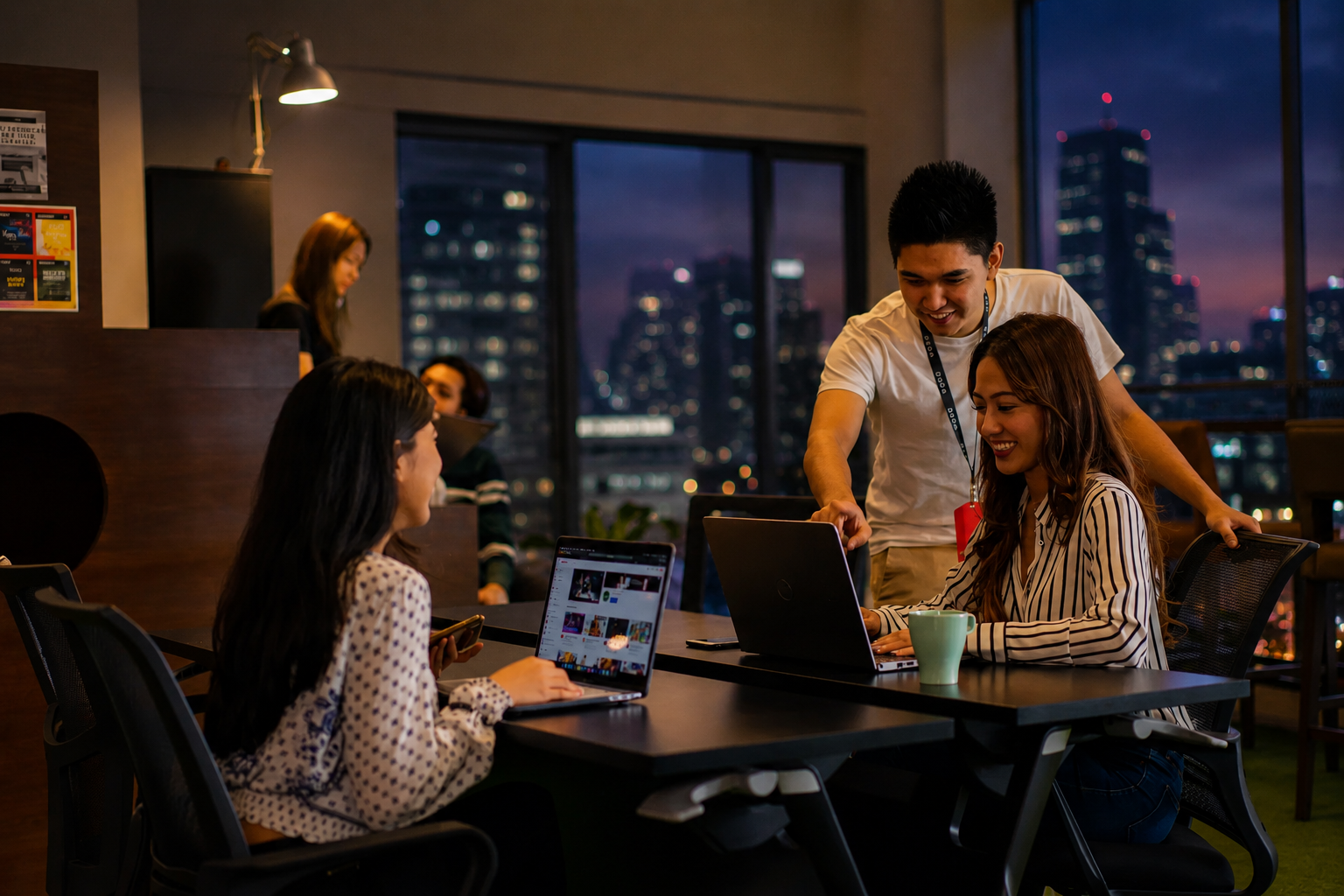 24-hour coworking space in Petaling Jaya at WORQ with members working after hours