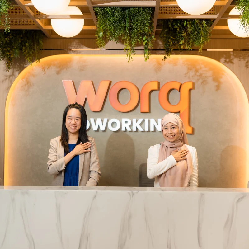 Reception and concourse lobby at WORQ Bandar Utama