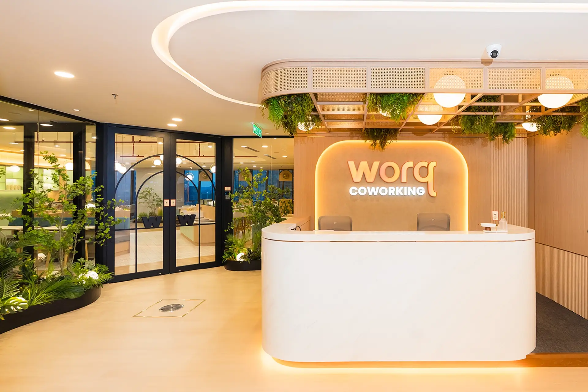 Front desk at a WORQ coworking space in Kuala Lumpur